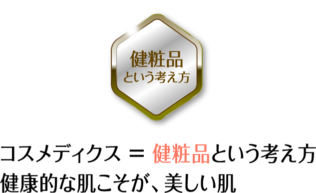 コスメディクス＝健粧品 という考え方 健康的な肌こそが、美しい肌