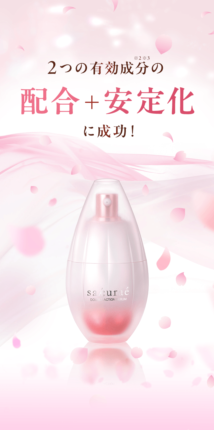 2つの有効成分※2※3の配合＋安定化に成功！